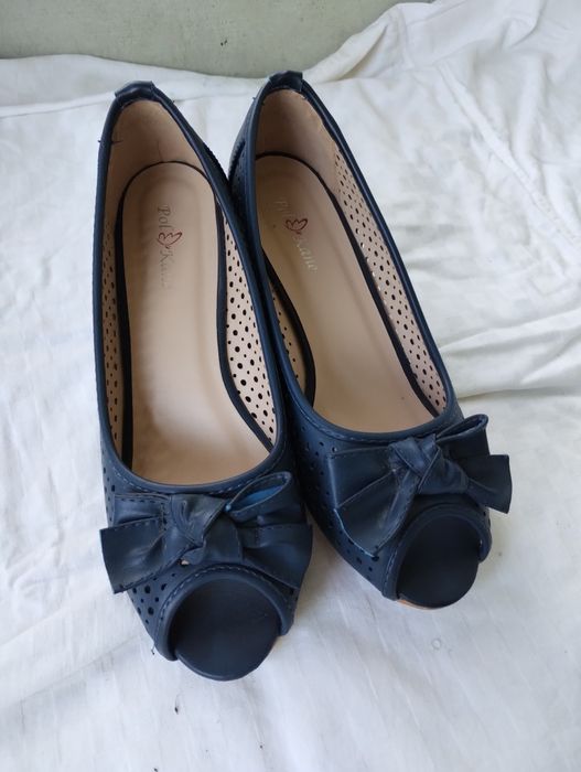 Pantofi bleumarin mărimea 38 Polly Kane cu talpă ortopedică