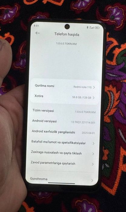 Redmi not 11 s. 128/6