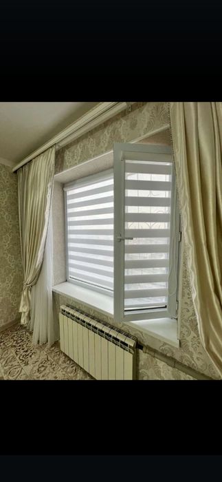 Жалюзи, ролл шторы, день и ночь.