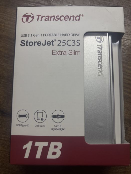 Продаю transcend  1 tb(extra slim)