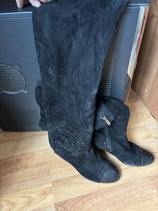 Сапоги замшевые