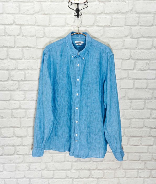 J Lindeberg Slim fit  100% Ленена Мъжка риза размер L