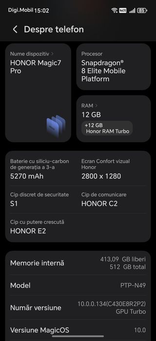 Vând/Schimb Honor Magic 7 pro full box  ca nou