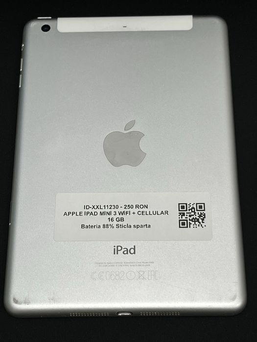 Apple iPad Mini 3 WiFi+Cellular 16GB ID-XXL11230