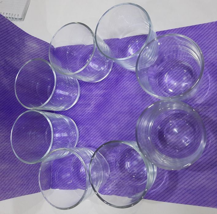 8 buc. Pahare sticlă ,simple