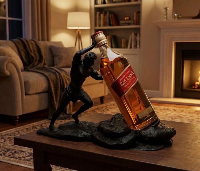 Оригинален подарък за мъж – стойка за вино „Сизиф“ (ПРОМО)