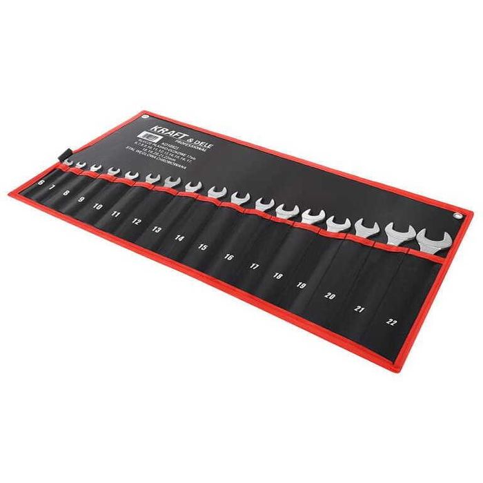 Set chei fixe combinate, 6-22 mm, 17 piese, Kraft