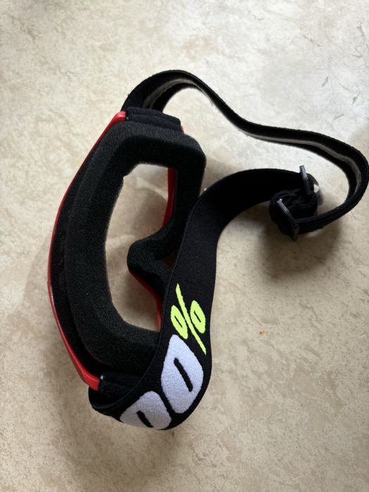 MTB googles copii 100% Strata 2 red Clear Lens