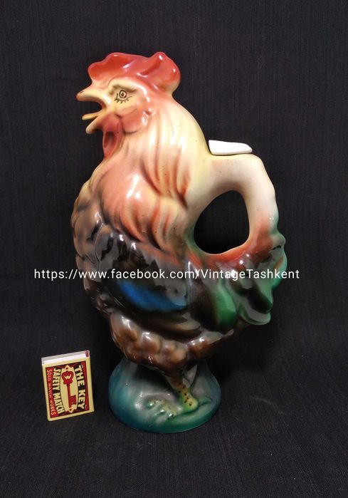 Большой фаянсовый кувшин "Петух" СССР