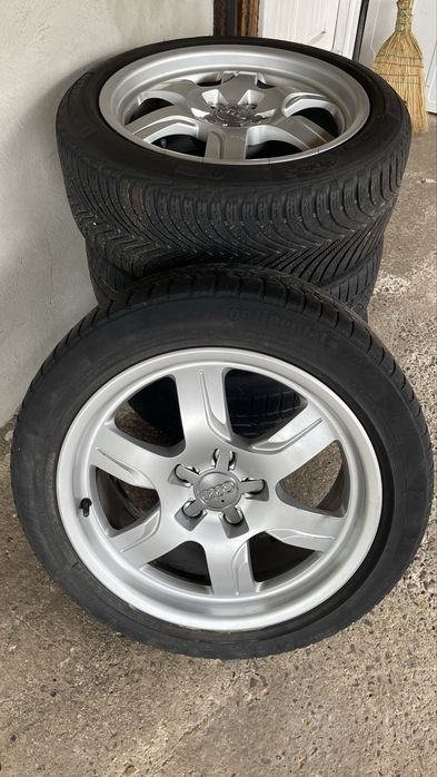 Jante + Cauciucuri Iarna Continental 205/50 R17 93H pentru Audi A4 B8