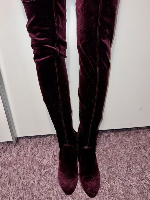 Ботуши над коляно (чизми ) с токчета НОВИ