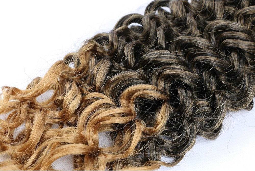 Хавайски къдрици, екстеншъни за коса, 50 см, синтетика