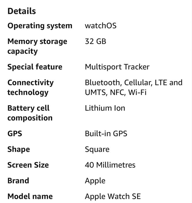 Apple Watch SE 2 40мм Cellular (мобилна мрежа с eSIM)