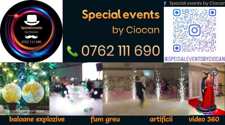 Platforma booth 360, fum greu , baloane explozive, bust manechin