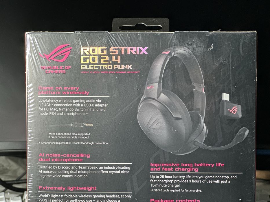 Asus rog strix GO 2.4 wireless electro punk