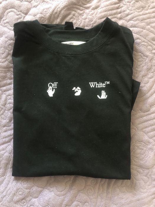 tricou off white albastru