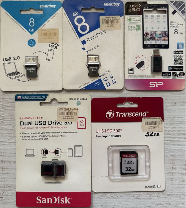 Флешки USB/micro/CD новые