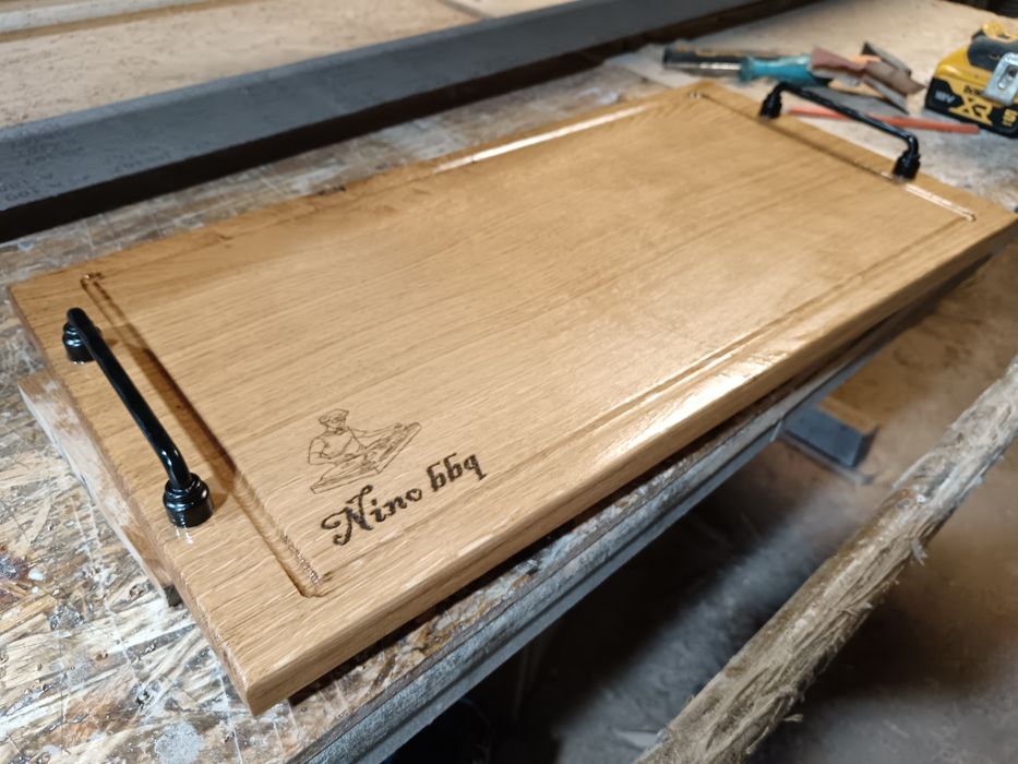 Platou tava rustică lemn masiv stejar 55cm pe 29cm