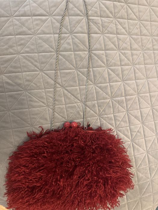 Дамска червена чанта