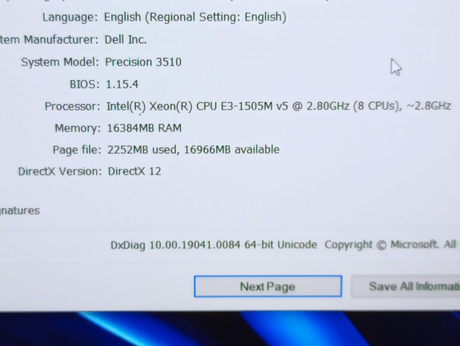 Workstation Dell Precision 3510.procesor Intel Xeon.16g RAM.SSD.touchsceen.LTE