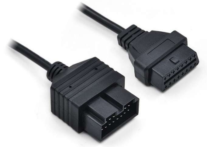 Кабел-преходник от KIA 20 pin мъжки към 16 pin OBD2, за Autocom / Delp