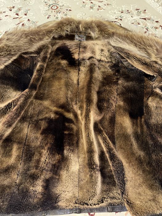 Мужской натуралный кожаный шуба