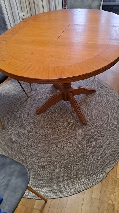 Маса ДЪБ масив разтегателена 1,20 на 90 см ширина