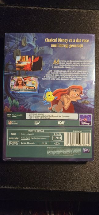 Mica Sirena Little Mermaid - DVD Disney original, dublat RO