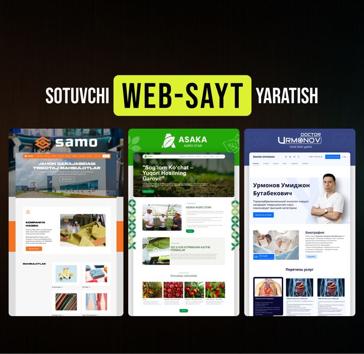 Veb sayt yaratish xizmati