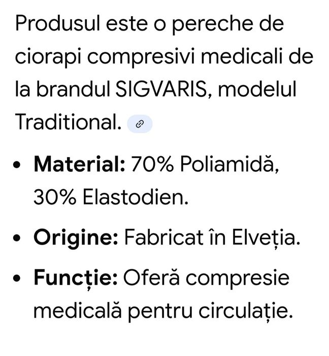 Ciorapi medicinali pentru circulatie, varice Sigvaris S