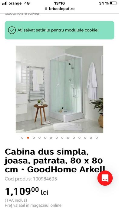 Cadite dus noi -80x80 cm