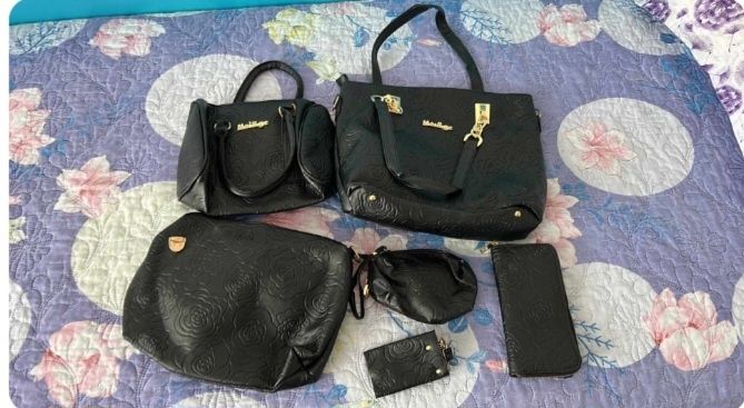 Комплект от 6 броя луксозни дамски чанти.