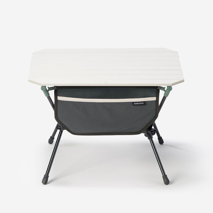 Masă de camping compactă, 2 persoane, alb - produs resigilat Decathlon
