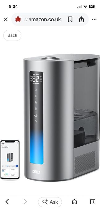Dreo HM713S Cool & Warm Mist Humidifier – интелигентен овлажнител с 6-литров резервоар,
