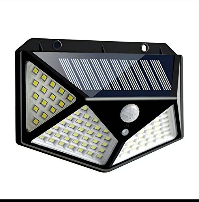 LAMPĂ LED SOLARĂ – 100 LEDURI, senzor de miscare,incarcare solara