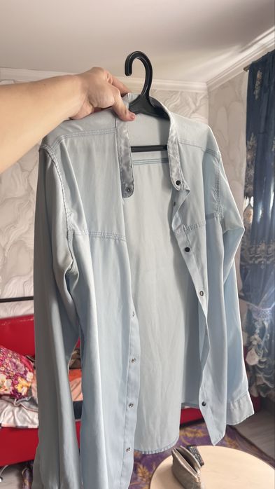 Рубашка Белый и голубой