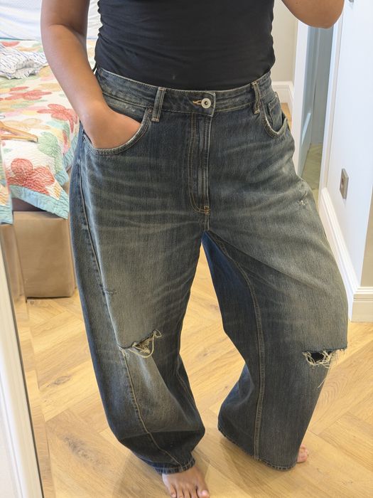 Джинсы багги от zara