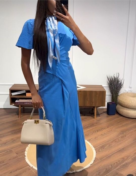 Платье синее 44-46р