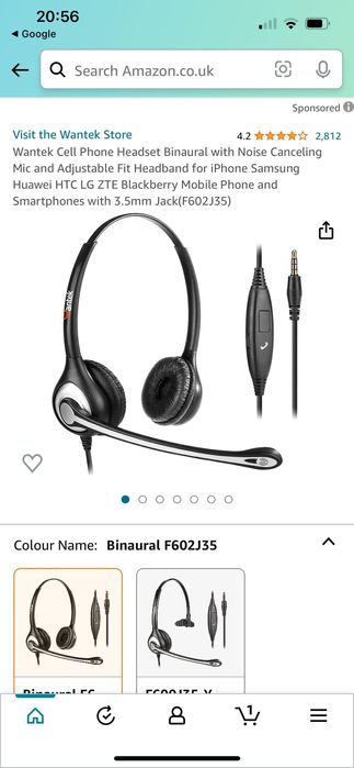 Слушалки с микрофон за мобилен телефон Wantek