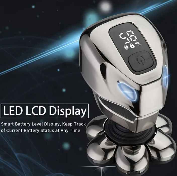 5 в 1 Мъжка Електрическа Самобръсначка за Глава и Лице – Водоустойчива