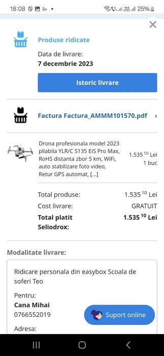 Drona profesionala YLR/C S135 EIS Pro Max