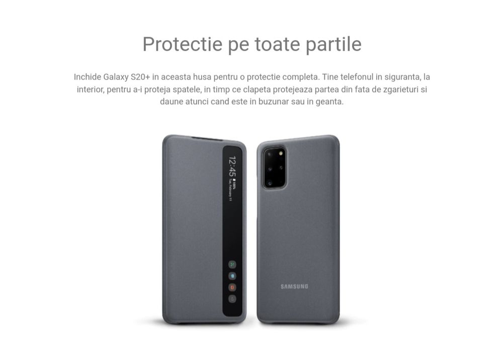 Husa activa originala Samsung Smart Clear View Cover S20 Plus S20+ 5G