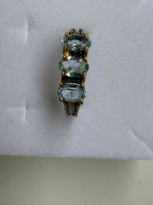 Inel argint 925 Triple Sparkle cu 3 Topazuri