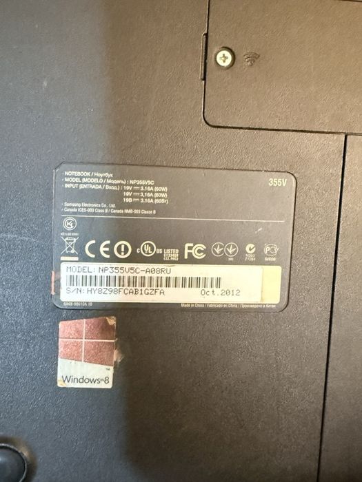 Продам ноутбук Samsung б/у