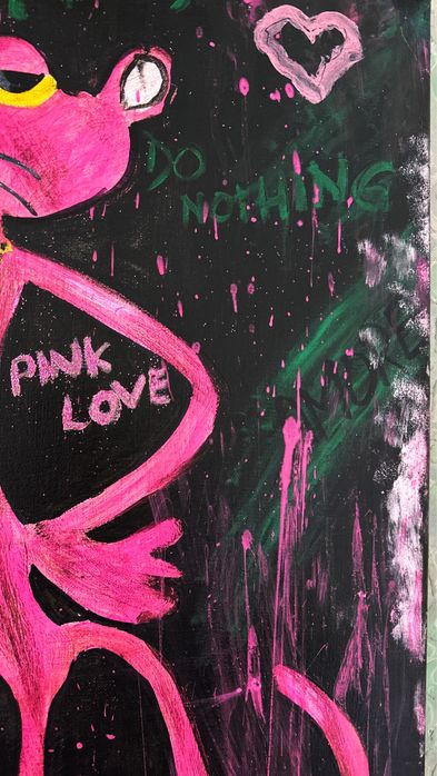 Pink love popart unicat