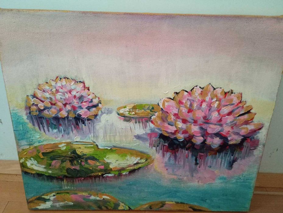 Картин масло "Водни лилии"