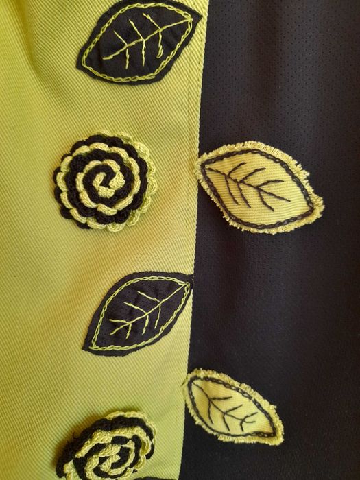 Vesta dama UNICAT, jeans verde iarba, Handmade si personalizata XL-XXL