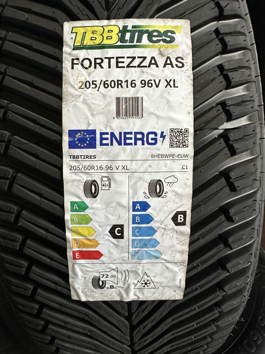 Нови всесезонни гуми TBB TIRES FORTEZZA AS 205/60R16 96V XL 2056016