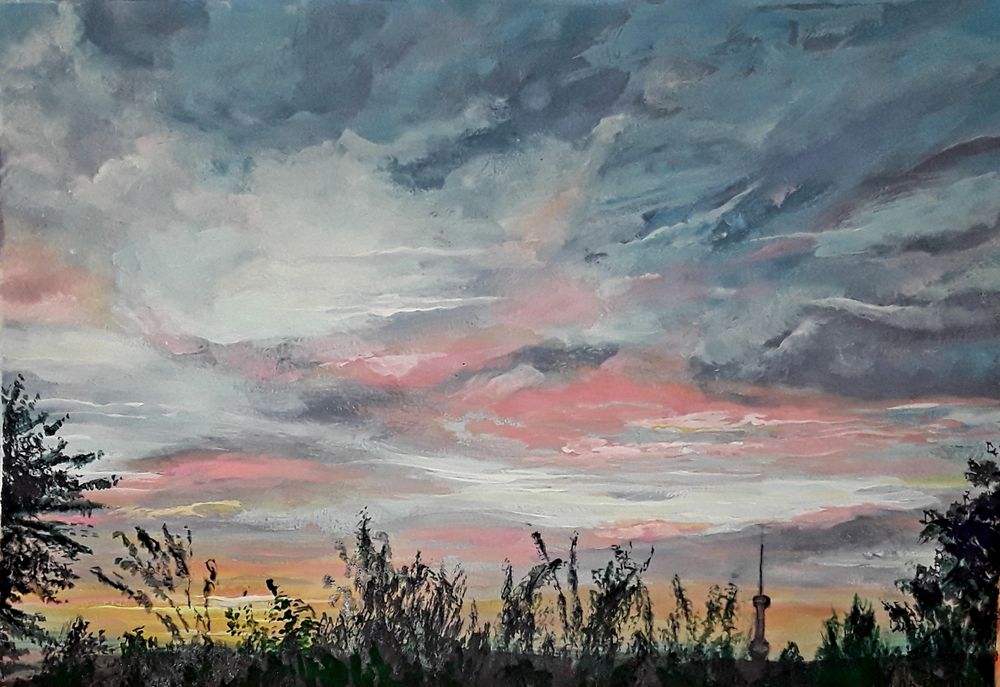 Работы гуашью на ватмане 30×40 см.