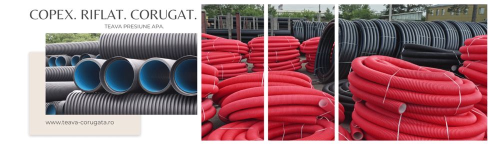 Depozit tub riflat, tub copex 40, 50, 60 75 90 110, 125 160 corugat